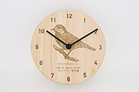 育林材の時計(ヤマガラ)