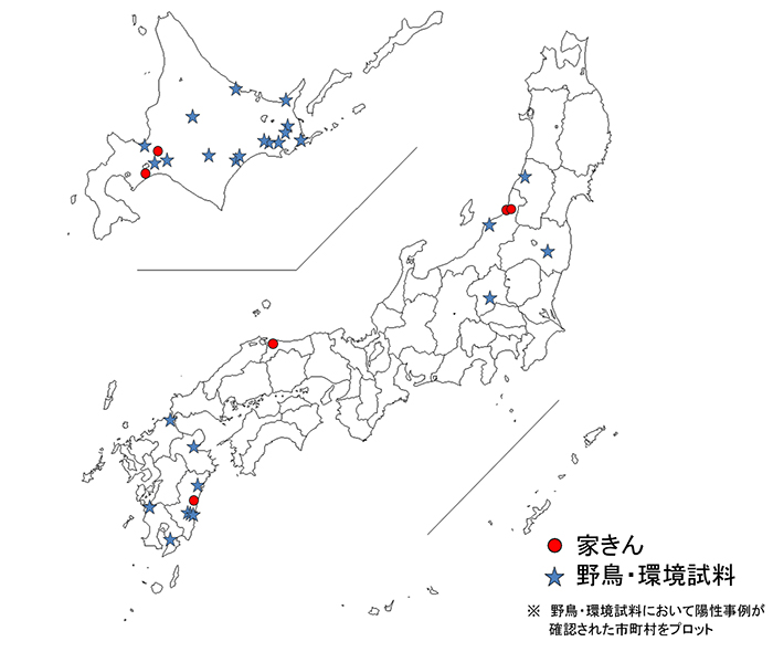 令和7年度 国内における高病原性及び低病原性鳥インフルエンザ発生状況
