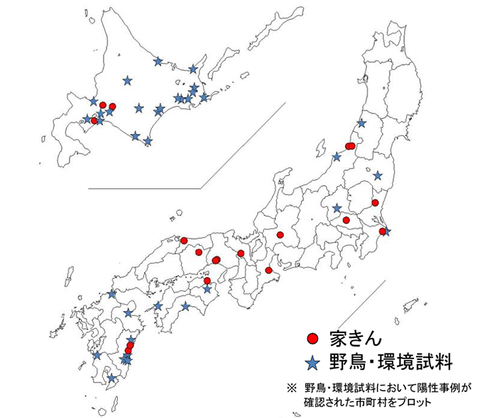 令和7年度 国内における高病原性及び低病原性鳥インフルエンザ発生状況